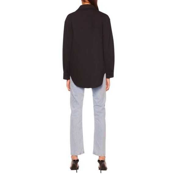 NEW Susana Monaco Onyx Knit Shirt Pocket Jack Shacket Small - Picture 2 of 12